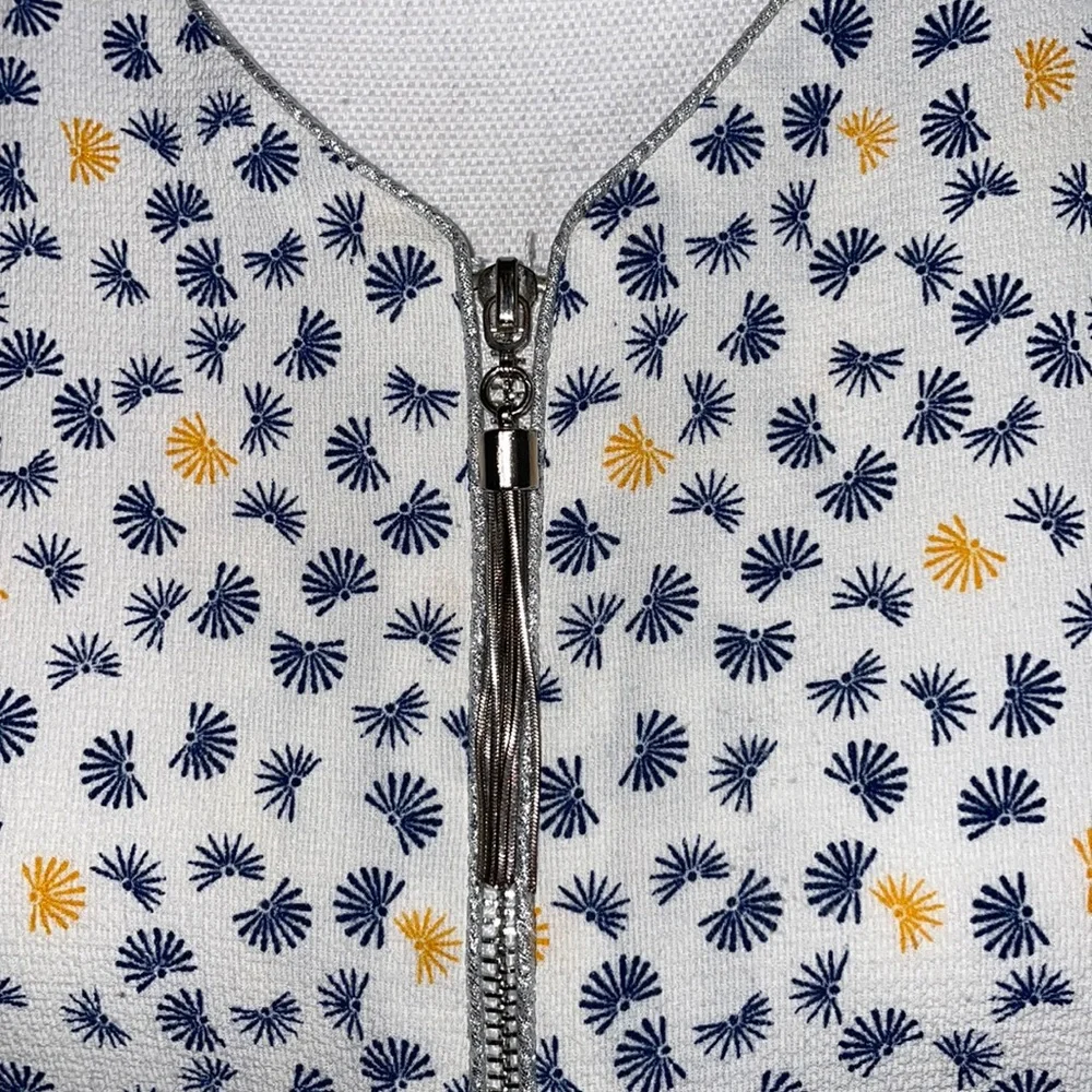 ARMAND THIERY WOMENS BLOUSE WITH SILVER TASSEL FRONT ZIPPER - Picture 2 of 15